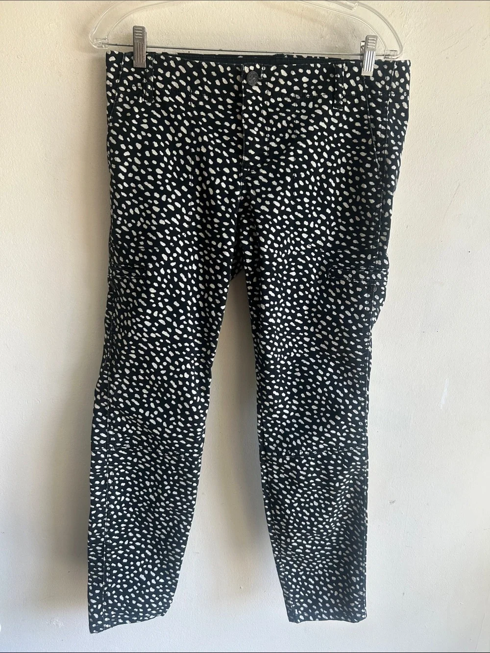 Tory Burch Walker Cargo Spotted Pony Skinny Pants Size 30